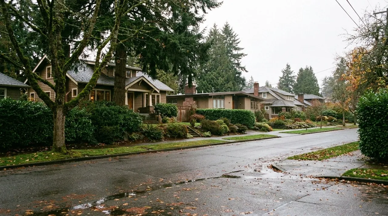 A quiet Pacific Northwest residential street