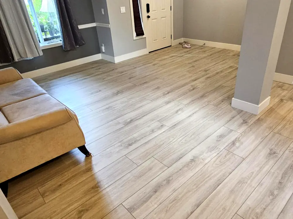 LVP from the entry through the living room, Bothell