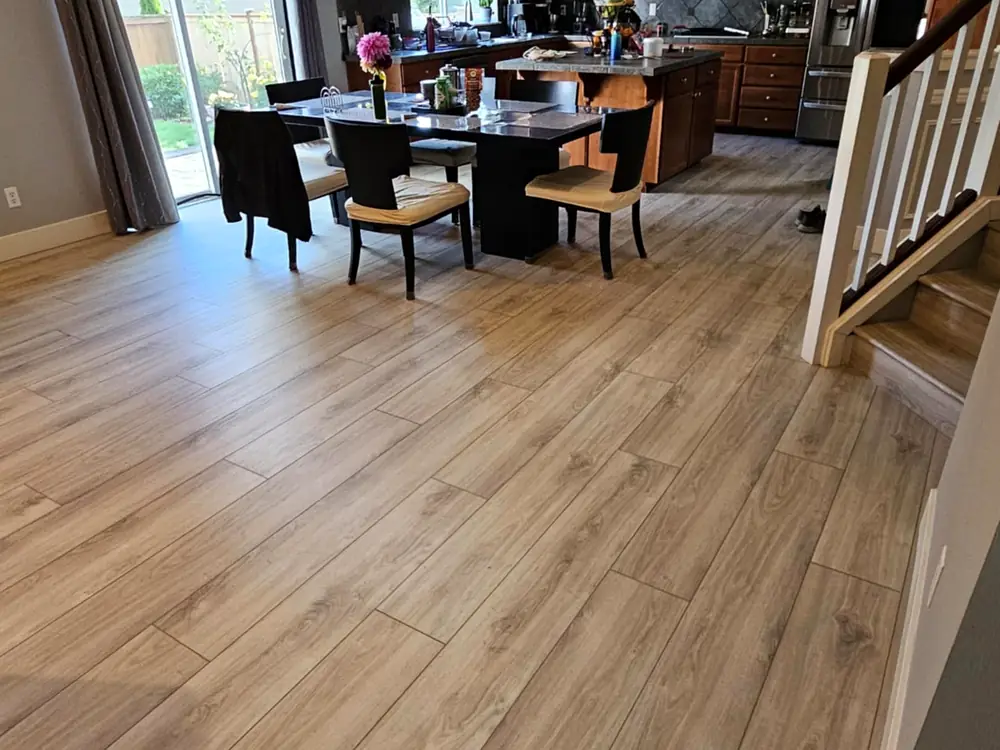 Solid core LVP, kitchen and dining, Bothell