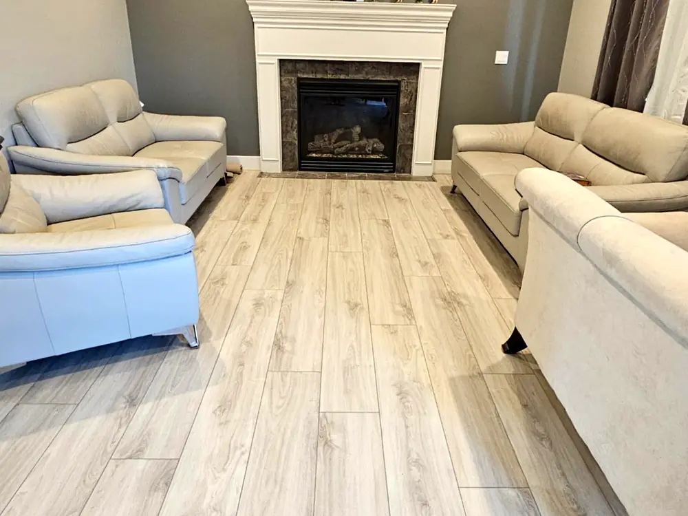 Solid core LVP, living room, Bothell