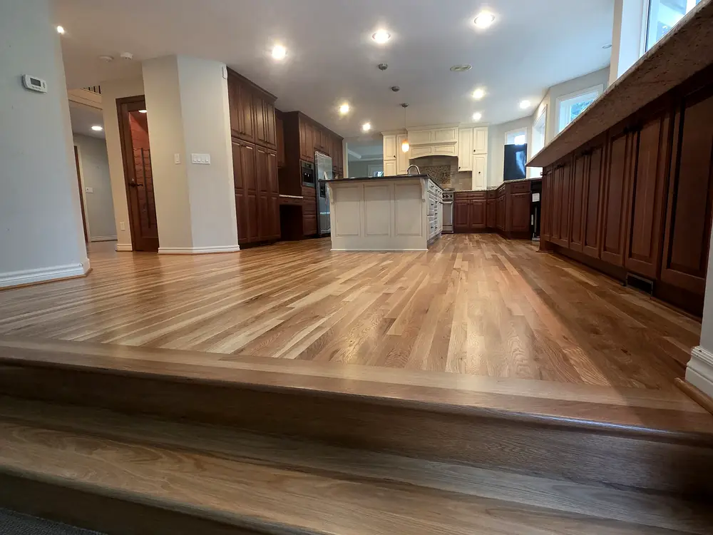 Steps down into the kitchen, Mill Creek