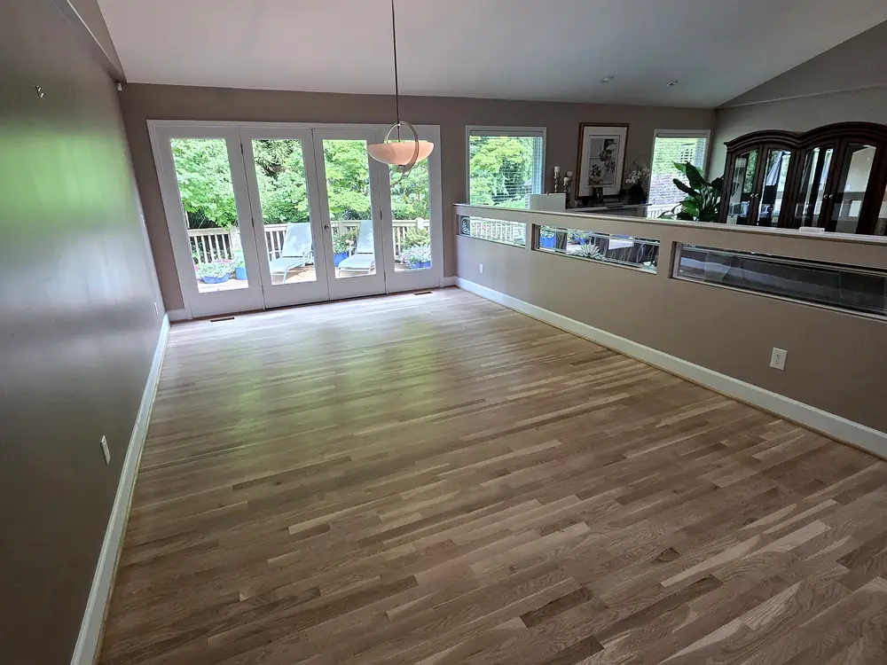 White oak, sanded and refinished